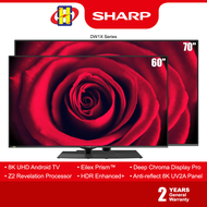 Sharp 8K UHD Android TV (60"-70") DW1 Series HDR Enhanced+ AQUOS LED Smart TV 8TC60DW1X / 8TC70DW1X