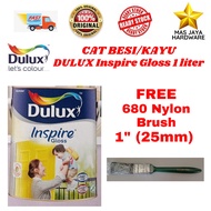 1L ICI Dulux Inspire Gloss Paint for Wood & Metal Cat Minyak Kayu Besi Door Pintu Kilat Oil Base Cat