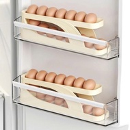 2-tier Egg Tray, self-rolling egg tray to store 15 eggs in the refrigerator neatly, easily and conve