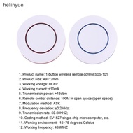 HE 6V 433Mhz Wireless Remote Control 1 Button Round Remote Control Feel Free To Paste EV1527 Chip Le