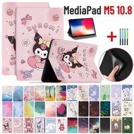 For Huawei MediaPad M5 10.8 (CMR-AL09/CMR-W09) Kuromi Ultra Slim Kids Cute Cartoon Leather Stand Cover Shockproof Flip Case