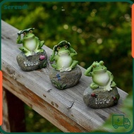 SERENDI Frog Figurine Flowerpot Fish Tank Accessories Simulation Model Garden Ornament Frog Sculptur