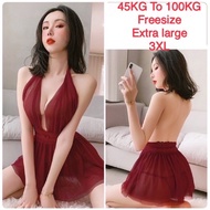 ❒❡✸  ❤️Sexy Nightwear ❤️Baju Tidur Seksi Free Size And Plus Size Can fit up to 80KG Sch 56