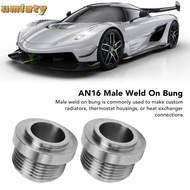 UMISTY 2Pcs Weld On Bung, AN16 Stainless Steel Weldable Fitting, Automotive Fitting Turbo Drain Fitt