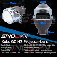 Sinolyn Single Xenon Lens Koito Q5 H7 D2s D2h LED HID Halogen Bulb 3.0 Inch Projector Headlight Len
