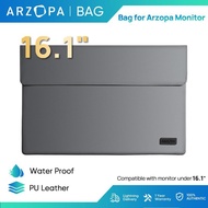 ARZOPA 16.1" Bag Portable Monitor Sleeve Bag, water proof PU Leather Case for Travel Monitor Laptop,