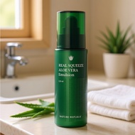 [naturerepublic] Real Squeeze Aloe Vera Emulsion, 130ml / Korean Emulsion / Lightweight Moisturizer