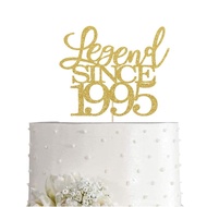1 Pack legend since 1995 cake topper 30th birthday happy birthday cake topper men and women cheer 30