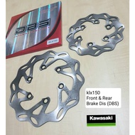 KLX150 FRONT & REAR BRAKE DISC BRAND DBS STOCK SARAWAK SABAH