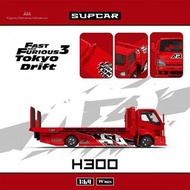[訂購] 1∶64 車模 狂野時速塗裝 飄移東京 Fast & Furious 3  ISUZU H300 全落地平板拖車 合金貨車模型