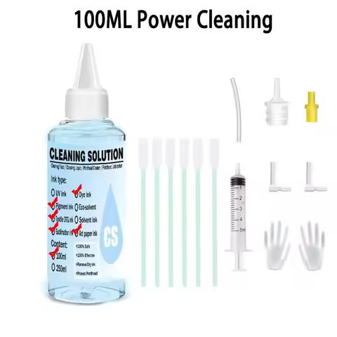 100ML Power Cleaning Liquid Inkjet Printer Head Cleaning Kit Suit Dye Pigment Sublimation Ink For Ep