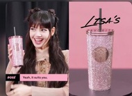 星巴克BLACKPINK聯名LISA閃鑽杯