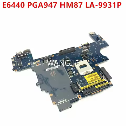 WANGJIE Laptop Motherboard For DELL Latitude E6440 PGA947 HM87 Mainboard CN-0X8DN1 0X8DN1 VAL90 LA-9