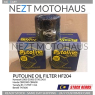 PUTOLINE Oil Filter HF204/HF303 (SAMA PAKAI) - R25 Z250 ER6 VERSYS Z750 Z800 Z900 Z1000 R1 MT09 XJ6 