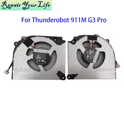 Laptop CPU GPU Cooling Fan For Thunderobot 911 M G3 Pro JT009M00BRU 15.6 RTX 4060 Notebook VGA Fans 