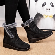 New Style Fur Collar Imitation Rabbit Fur High Tube Warm Women Snow Boots Test Chain Waterproof Wome
