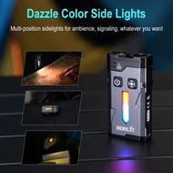 Boruit EV10 Keychain EDC LED Flashlight Aluminum Alloy IP66 Waterproof Type-C Charge Magnet Work Cam