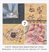 1.16.3C-Natural Aquamarine Chips Set 1 Gram-Bahan Kerajinan Perhiasan - 7