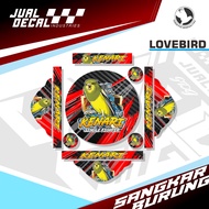 Stiker Decal Tebok KENARI Custom Variasi Lovebrid Helopet Pleci