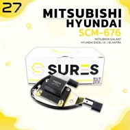 คอยล์จุดระเบิด MITSUBISHI CHAMP 1 2 3 / GALANT ALTIMA / HYUNDAI EXCEL / ELANTRA / 4G15 4G63 4G64 - SCM-676 - SURES MADE IN JAPAN - คอยล์นอกจานจ่าย  คอยล์หัวเทียน ฮุนได เอ็กเซล เอลันตร้า มิตซู กาแลนท์ MD338169