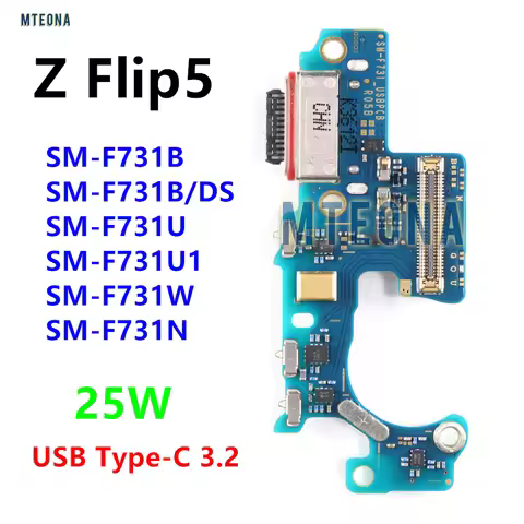 25W Fast USB Type-C Charge Port Jack Dock Connector Charging Board For Samsung Galaxy Z Flip5 / SM-F