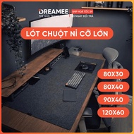 Large Mouse Pad, Felt Desk Mat, Large Felt Deskpad Full Table 120x60, 100x50, 90x40, 80x30