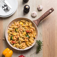 【Sambonet】義大利製 RockNRose不沾鍋平底鍋28cm-玫瑰粉