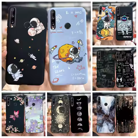 For Huawei Y7p Case ART-L28 ART-L29 Fashion Marble Flower Soft Silicone Phone Cover For Huawei P40 L