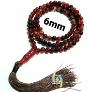 Tasbih batu akik sulaiman madu 99Butir garansi natural