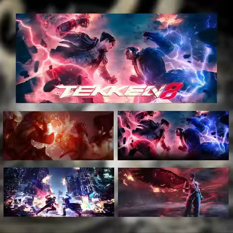 8 game dynamic T-Tekken Mouse Pad Large Thick Desk Pad Stitched Edges Gaming Mouse Mat for PC
