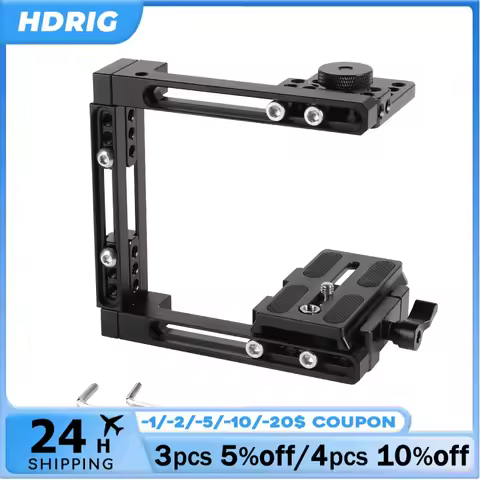 HDRIG Self-configuration Half Cage Kit With QR Manfrotto Plate For Nikon Sony Canon Panasonic GH5/GH