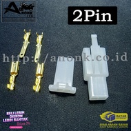 Socket 2 PIN Motor / Soket Konektor Kabel 2 PIN + SKUN / Soket Kabel