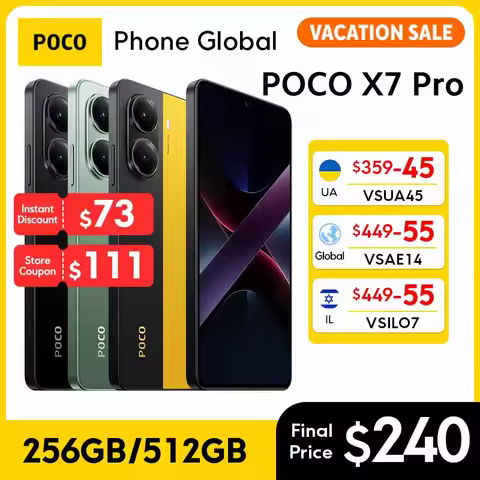 POCO X7 Pro Global Version Display IP68 NFC 6.67" AMOLED Dimensity 8400-Ultra 6000mAh 90W HyperCharg