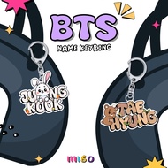 GANTUNGAN BTS Name Keychain BTS member Character Keychain Keyring BTS Keyring fanmade/ BTS Keyring K
