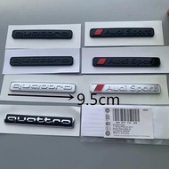 1pc 3D ABS Car Styling Quattro Badge Emblem Rear Trunk Decor Sticker Decals For Audi Quattro A4 A5 Q