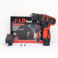 JLD 12Vf Mesin Bor Baterai Murah Berkualitas Bor Cas Jld Bor Case 2 Batre Fullset Portable 25+1 Cord