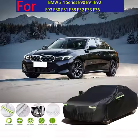 Thicken Cotton Car Cover Sun Snow Hail Rain Protection Cover For BMW 3 4 Series E90 E91 E92 E93 F30 
