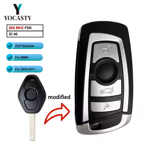 Modified Flip Car Remote Control With pcf7953 ID46 Chip 868 MHZFor BMW CAS2 1 3 5 6 Series E93 E60 Z