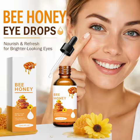Bee Honey Eye Serum Hydration Formula Repair Eyes Area Fine Lines Reduce Dark Circles Gentle Nourish