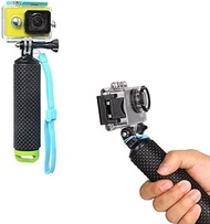 Walway Floating Hand Grip Waterproof Handheld Selfie Stick Monopod Grip Handle Mount Compatible with GoPro Hero 10, 9, 8, 7, Hero Session, Fusion, Max, AKASO, SJCAM, DJI Osmo Action Cameras (Green)