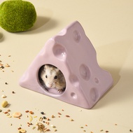 Hamster Igloo Pet Igloo Hamster Igloo Cooling Ceramic Triangle Cheese Small House Summer Relieving S