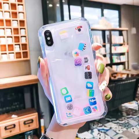 Phone Case For iphone 16 15 14 13 12 Mini 11 Pro XSMax XR X SE 6S 6 7 8 Plus Transparent Liquid Quic
