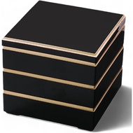 【Direct from Japan】J-kitchens Lacquer Ware Heavy Box, 3 Tiers, 5.0 inches (5 cm), School Store, 6.9 