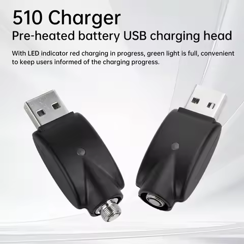 510 Thread Charger With Overcharge Protection Compatible For USB Charging Portable Adapter 510 Unive