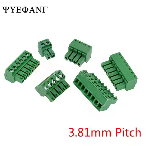 10PCS KF2EDG / 15EDG 3.81 Pluggable Terminal Block Connector 3.81mm Pitch 2P/3P/4P/5P/6P/8P