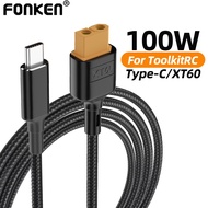 Fonken Type C To XT60 Charging Cable AMASS Cable Connector For ToolkitRC M7 M6 M6D M8S Charger Aircr