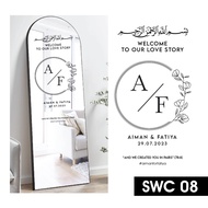 【Hot Sale】 STIKER CERMIN WELCOME BOARD CUSTOM  STIKER SAHAJA