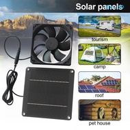 Ibn_ID 4W Solar Panel Fan Kit 12V Monocrystal Silicon Solar Panel with Fan Solar Powered Chicken Coo