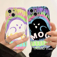 Compatible for Huawei Nova 7 8 9 10 11 5T 7i P30 P40 P50 P60 Pro Mate 50 40 30 Pro 5G Colorful Cute Ghost Shockproof 3D Wave Edge Phone Case Soft Cover