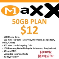 [B5] M1 Maxx $12 150GB IDD 30Days / Renewal Plan / Mobile Top Up